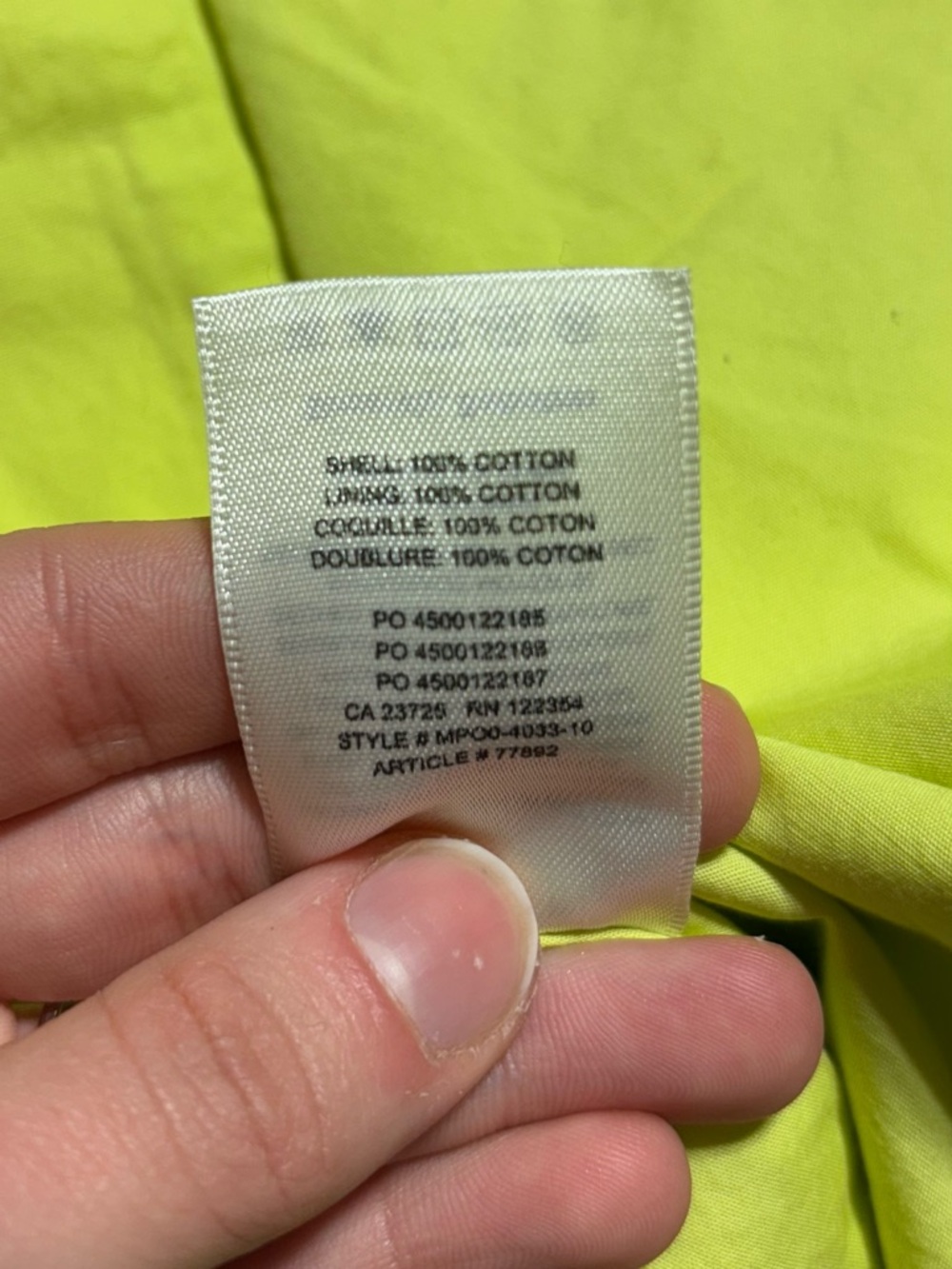 NWT Aritzia Babaton Graydon Oversized Cotton Shacket Sulphur Yellow Size Small - Picture 8 of 8